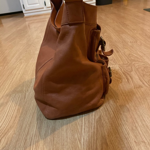 Garnet Hill Leather Hobo Bag - Picture 3 of 5